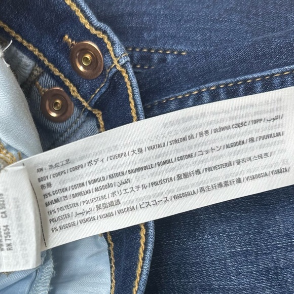 Kids’ Abercrombie & Fitch dark denim high rise flare Jeans size 5/6 - Picture 4 of 7